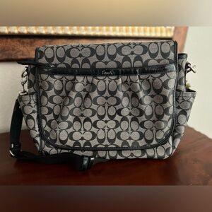 Coach Black and Gray Laptop Bag